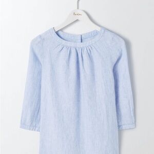 Boden sz 12 linen Katie top in light blue